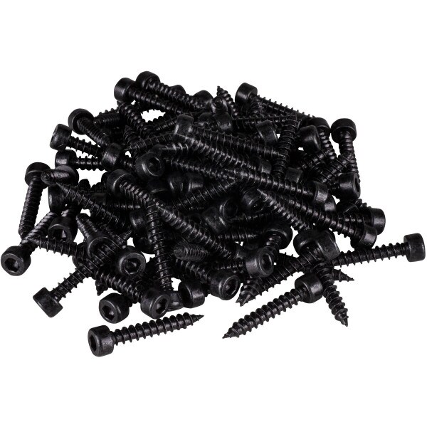 Main product image for M5 x 30mm Cap Head Wood Screws Black 100 Pcs. 081-312